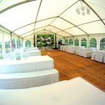 LED-Wand im Party Zelt